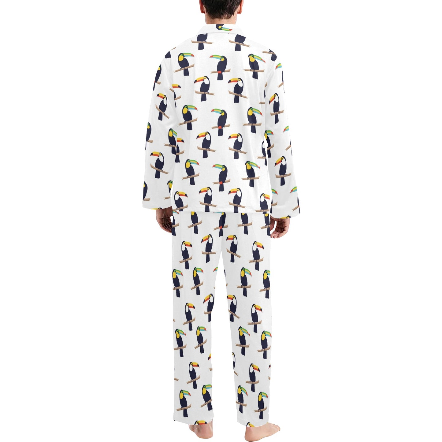 Toucan Print Design LKS305 Men's Long Pajama Set