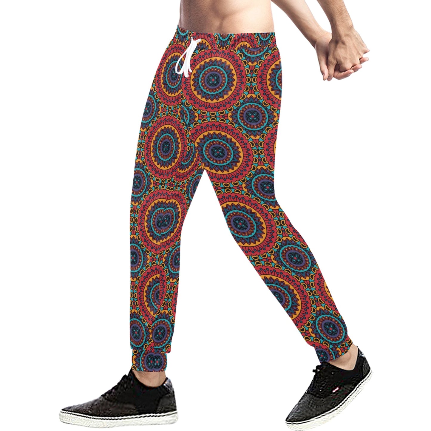 Bohemian Mandala Style Print Men's Sweatpants