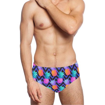 Pineapple Color Art Pattern Men's Swimming Briefs