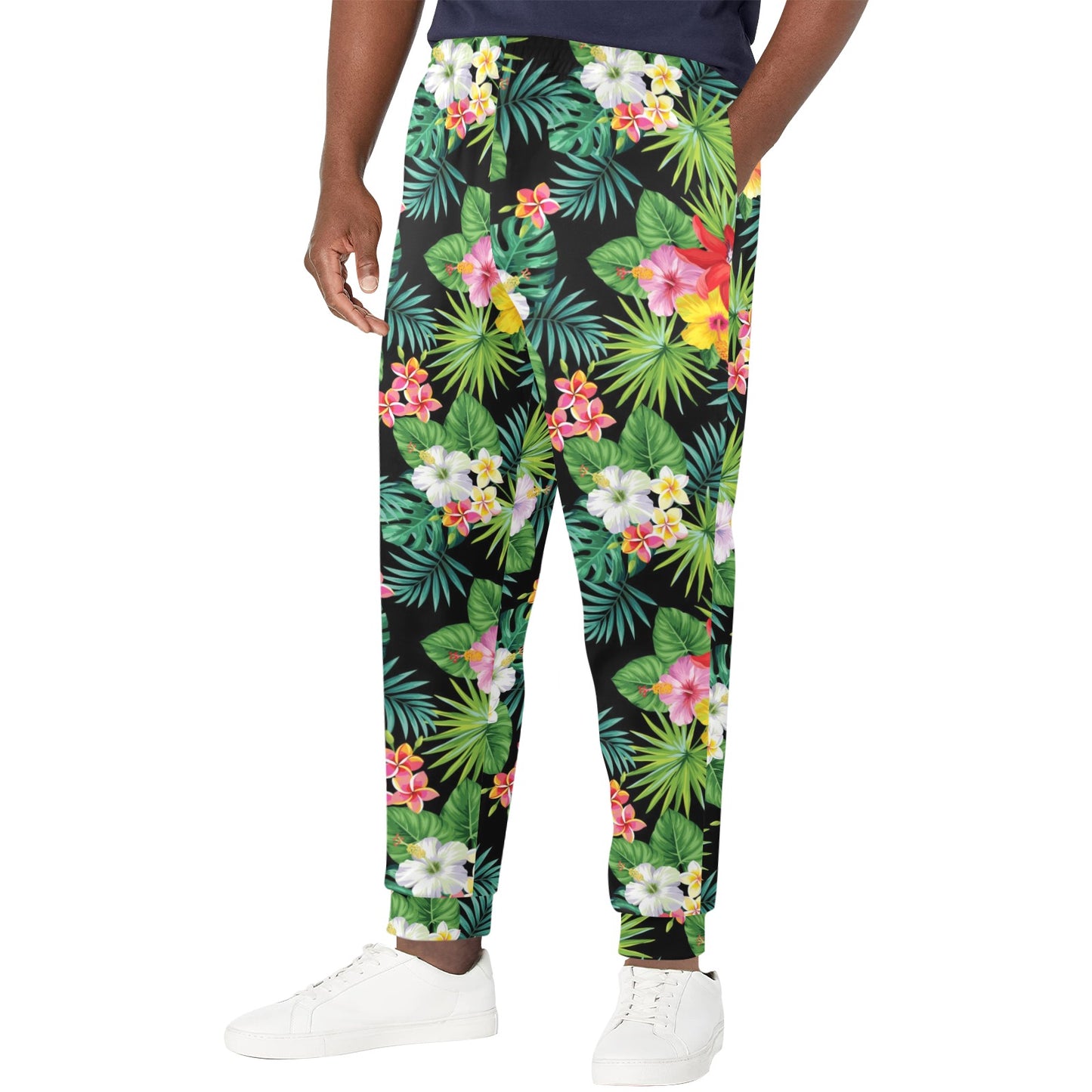 Hibiscus Hawaiian flower tropical Men's Casual Track Pants