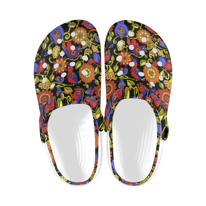 Steampunk Bird Design Themed Print Unisex Clogs Shoes