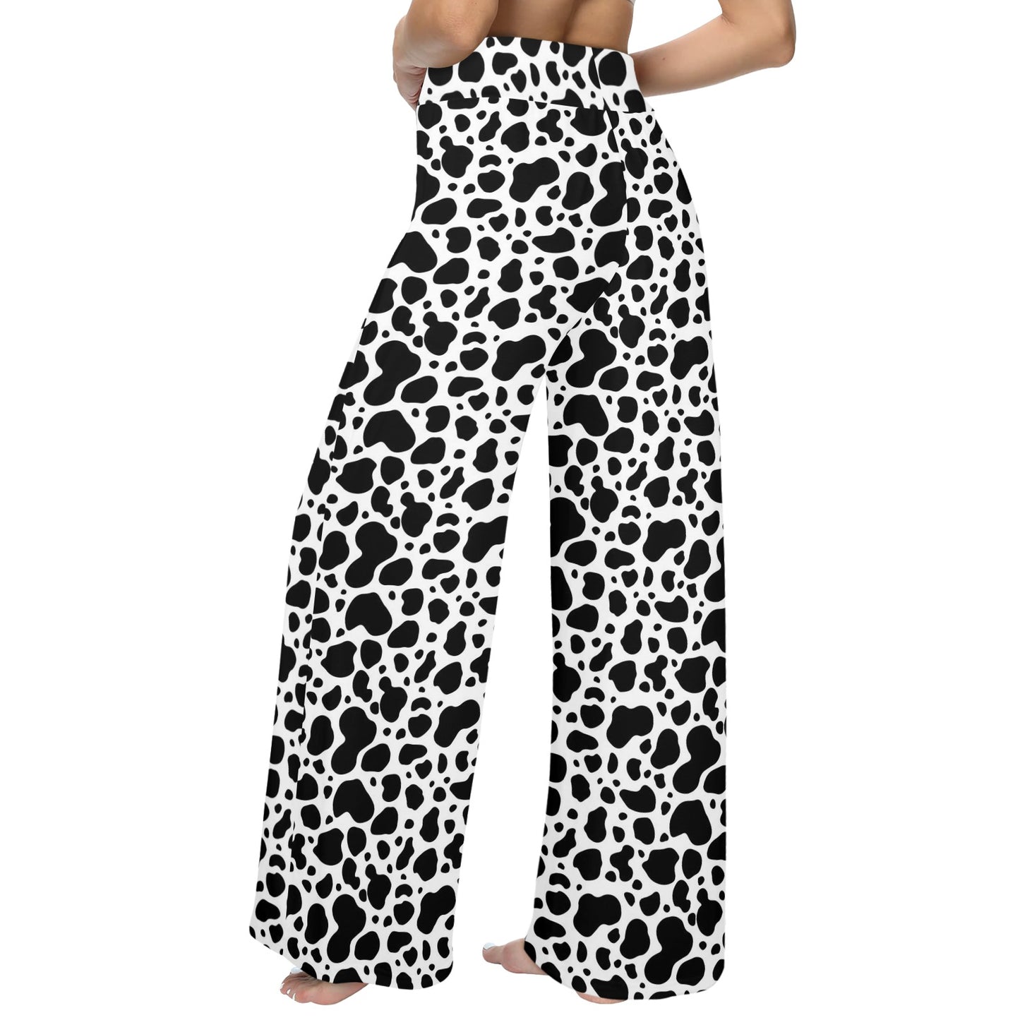 Cow Skin Pattern Print Design 04 Women's Wide Leg Lounge Pants