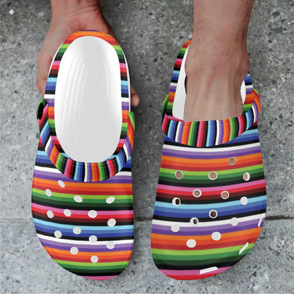 Serape Design Unisex Clogs Shoes