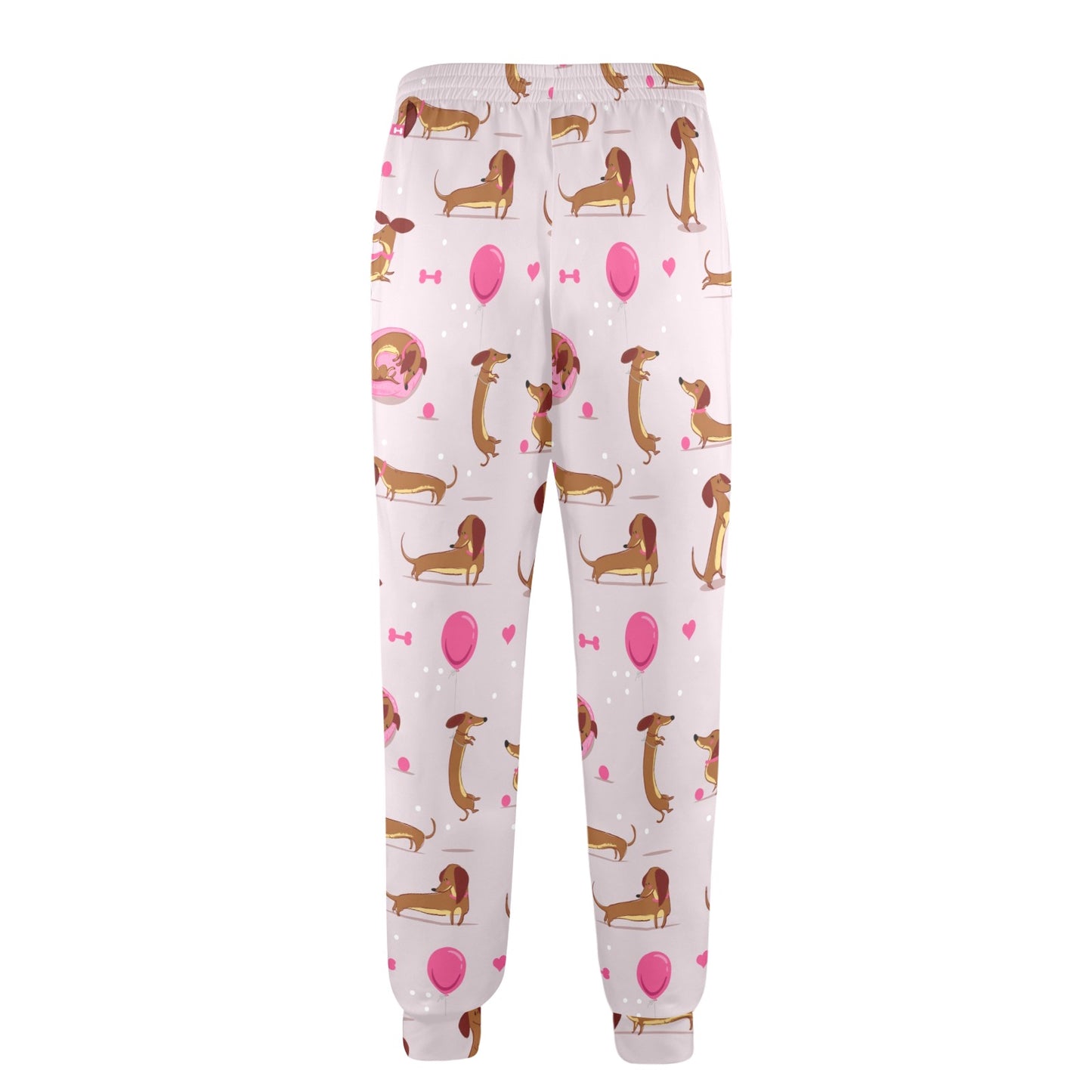 Dachshund Pattern Print Design 10 Men's Casual Track Pants