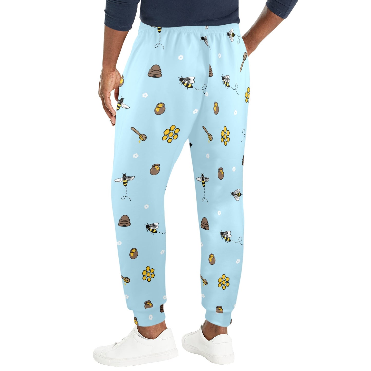 Honey Bee Print Design LKS307 Men's Casual Track Pants