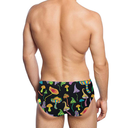 Psychedelic Mushroom Pattern Print Design A02 Men's Swimming Briefs