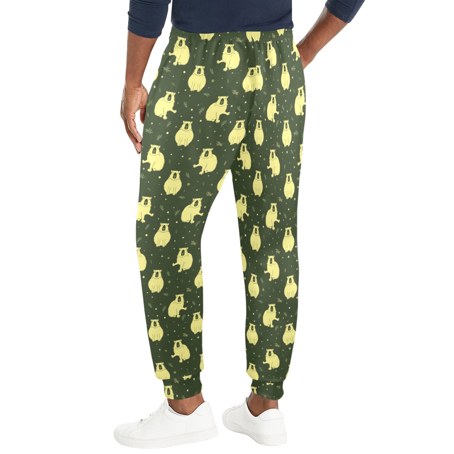 Capybara Pattern Print Design 03 Men's Casual Track Pants