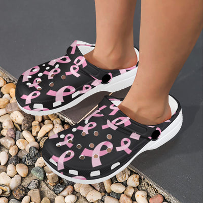 Breast Cancer Awareness Design Unisex Clogs Shoes