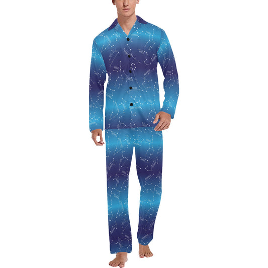 Virgo Print Design LKS302 Men's Long Pajama Set