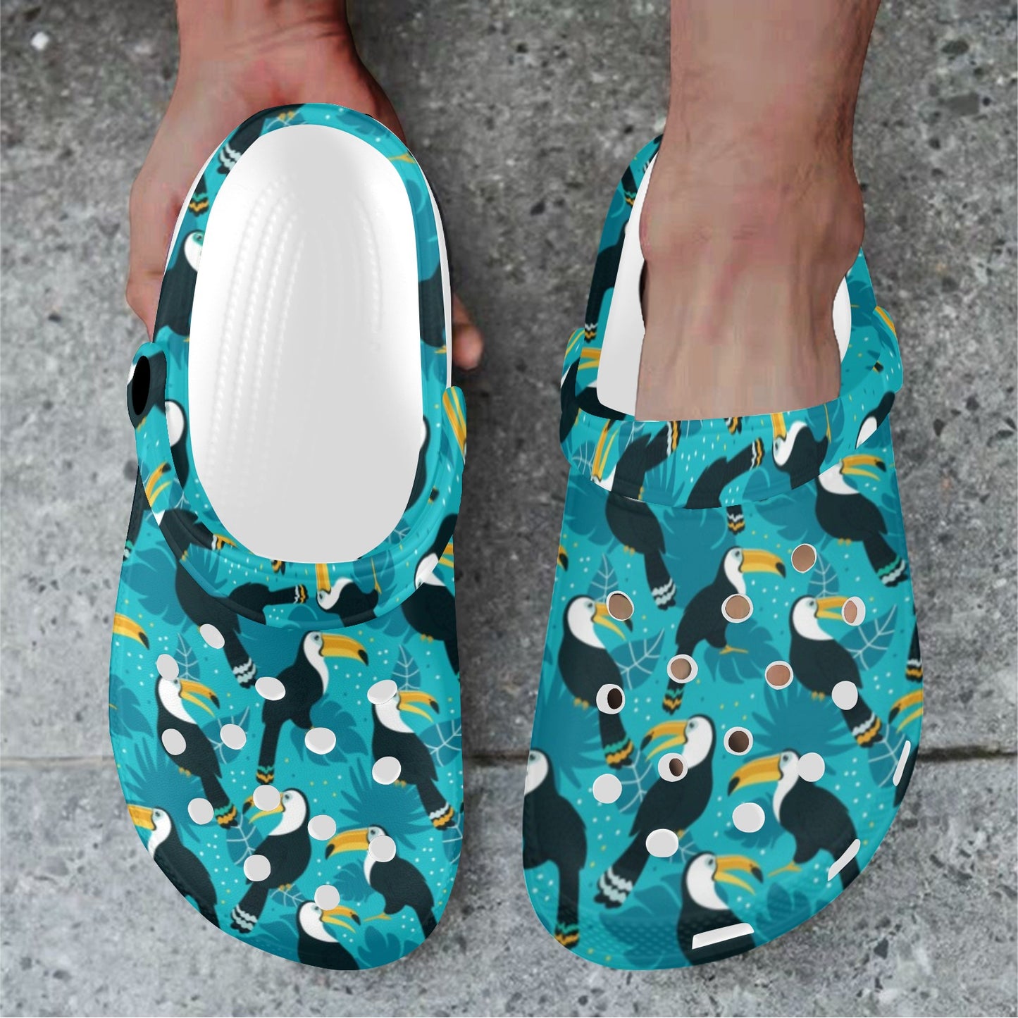 Toucan Parrot Pattern Print Unisex Clogs Shoes