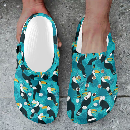 Toucan Parrot Pattern Print Unisex Clogs Shoes