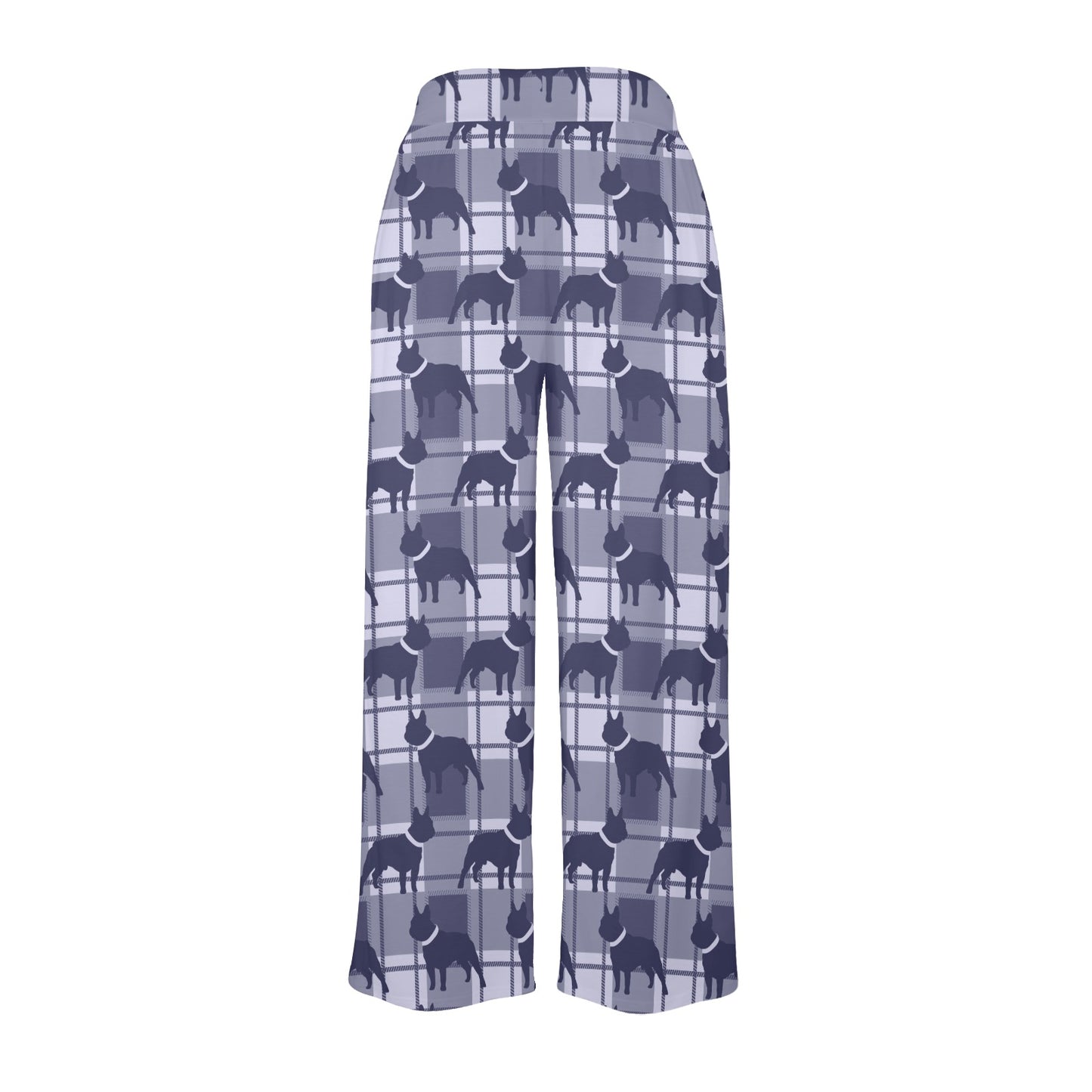 French Bulldogs Design Print Pattern JJ0227 Women's Wide Leg Lounge Pants