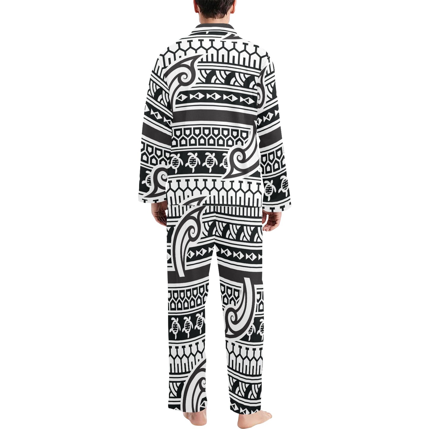 Samoan Style Print Design LKS305 Men's Long Pajama Set