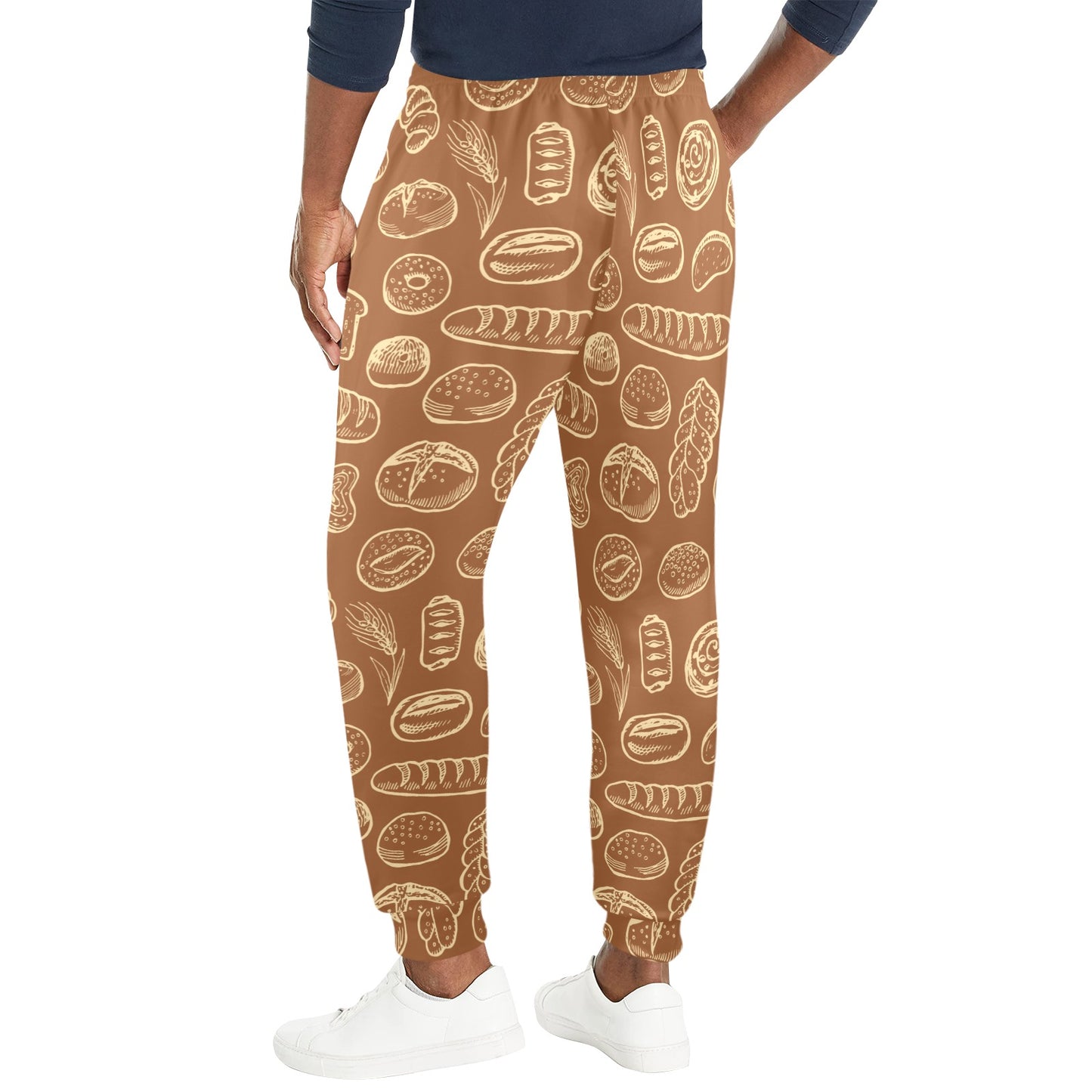 Bread Pattern Print Design 03 Men's Casual Track Pants