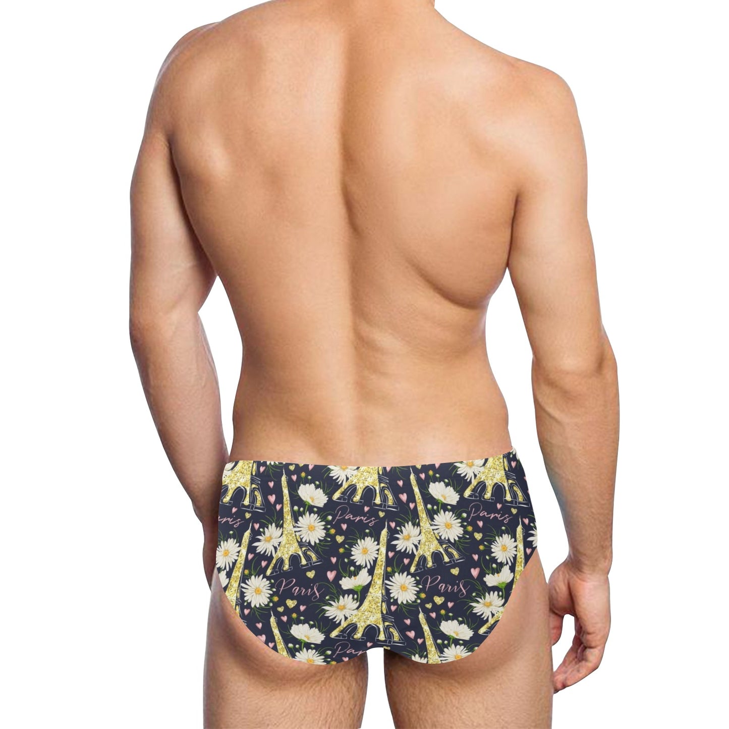 eiffel tower Design Print Pattern JJ0179 Men's Swimming Briefs