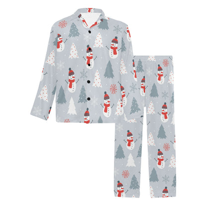 Snowman Print Design LKS302 Men's Long Pajama Set