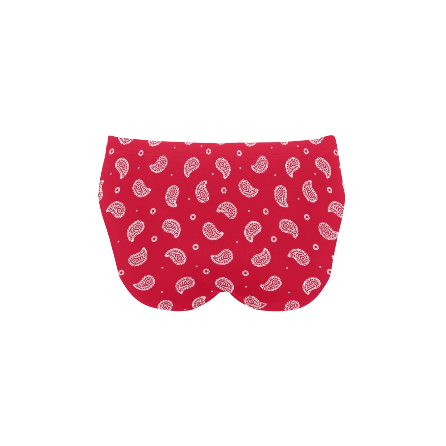 Bandana Red Paisley Print Design LKS305 Men's Swimming Briefs