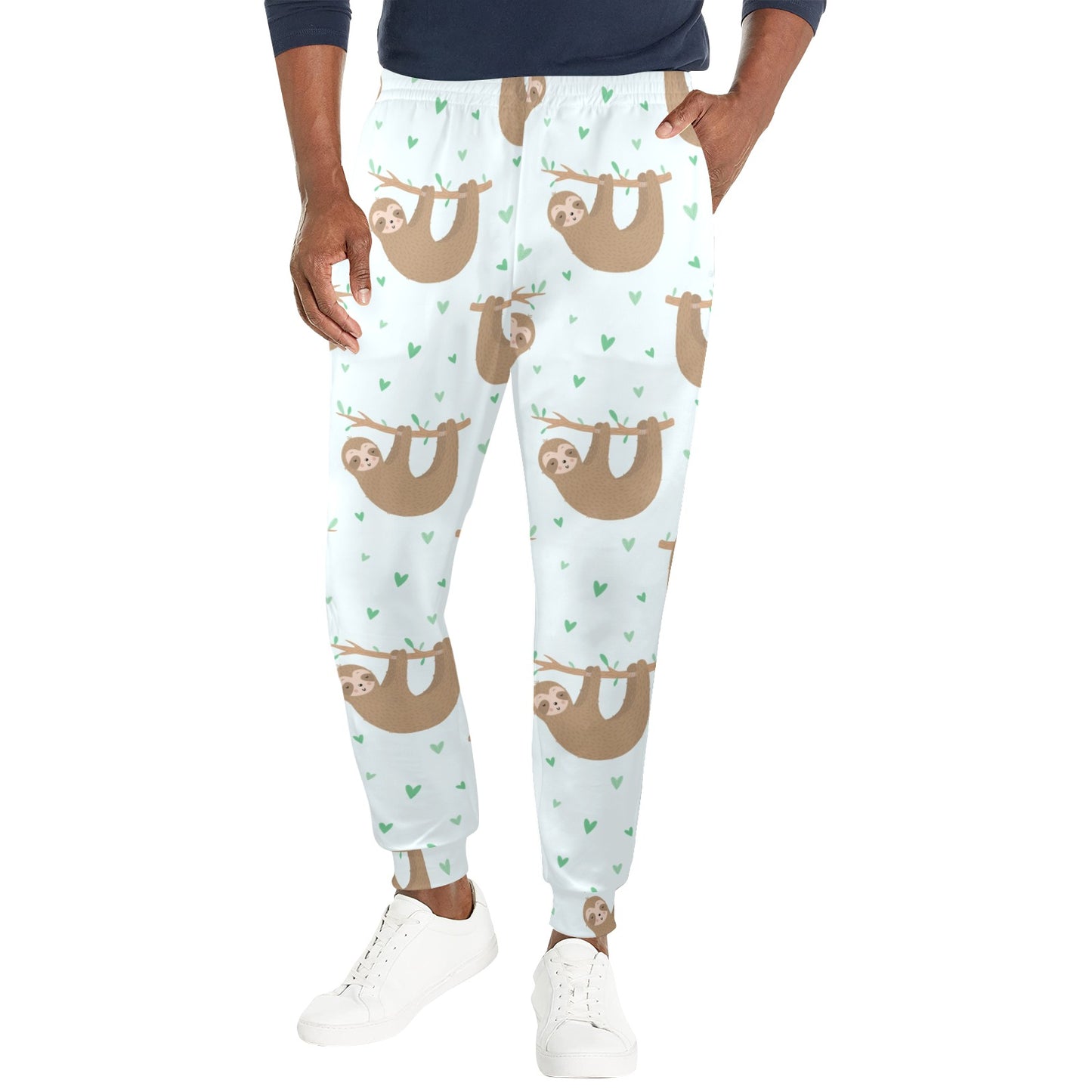 Sloth Print Design LKS308 Men's Casual Track Pants