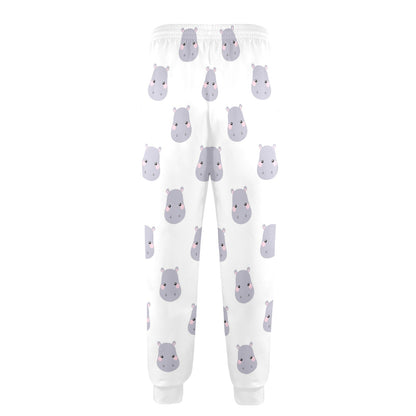 Hippo Design Print Pattern JJ0350 Men's Casual Track Pants