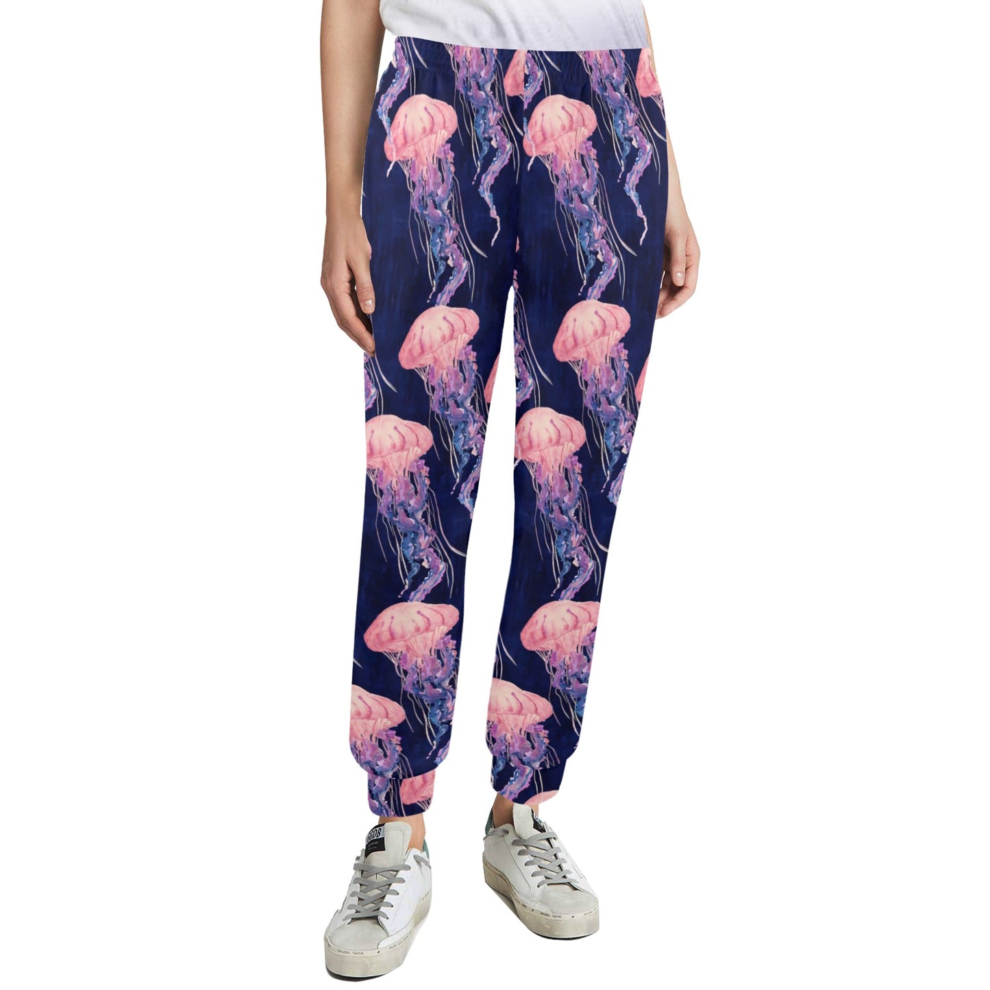 Jellyfish Pattern Print Design 03 Women's Casual Track Pants