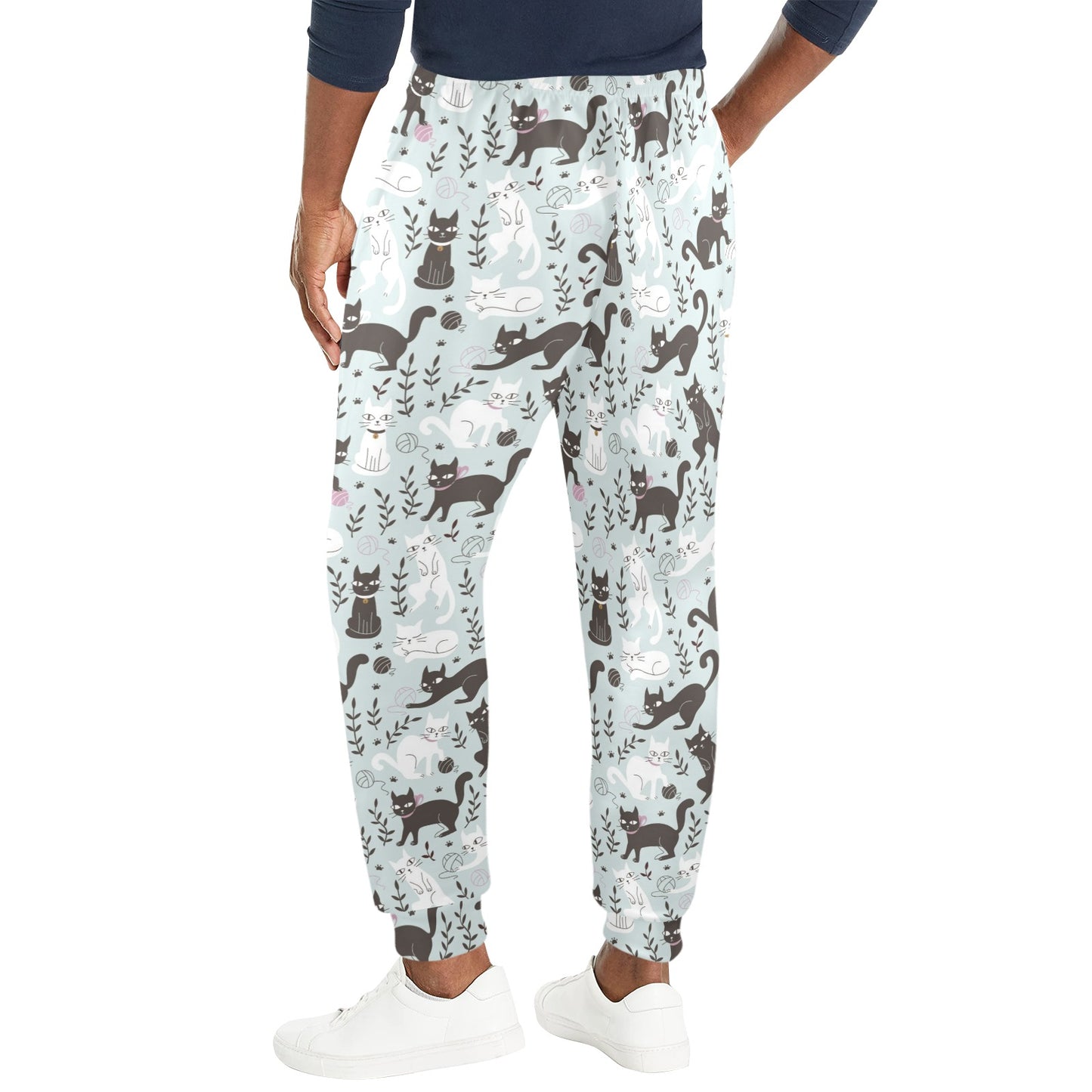 Cat Pattern Print Design 08 Men's Casual Track Pants