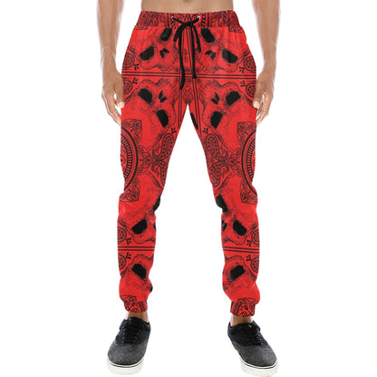 Bandana Red Print Design LKS304 Men's Sweatpants