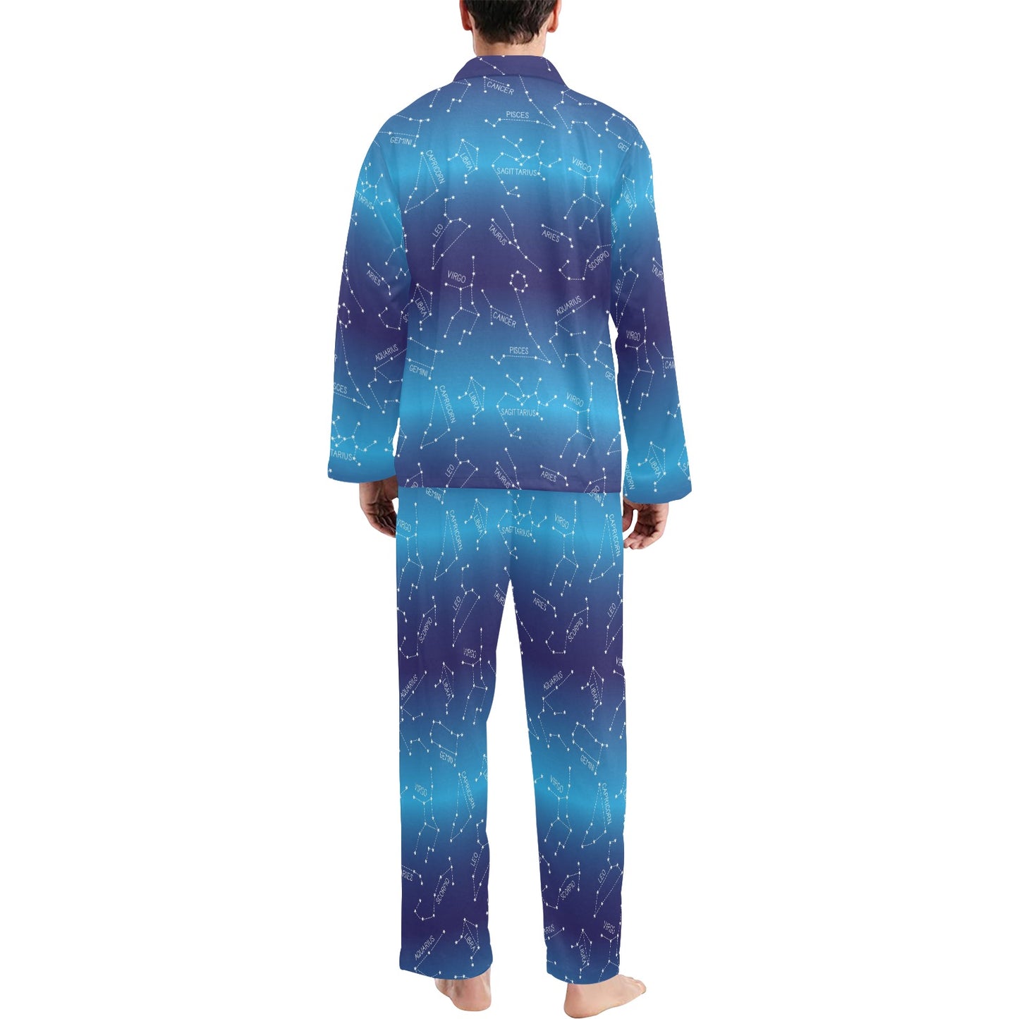 Virgo Print Design LKS302 Men's Long Pajama Set