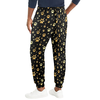 Knit Paw Pattern Print Design 03 Men's Casual Track Pants