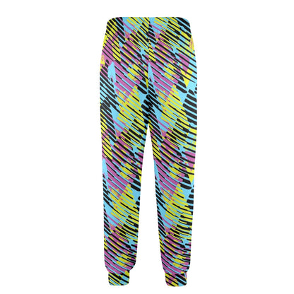 funky Design Print Pattern JJ0236 Men's Casual Track Pants