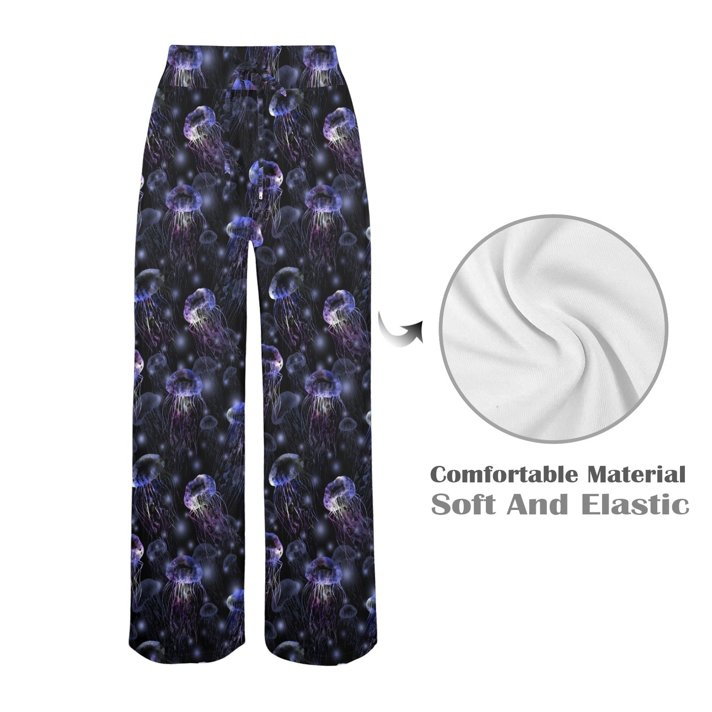 Jellyfish Themed Women's Wide Leg Lounge Pants