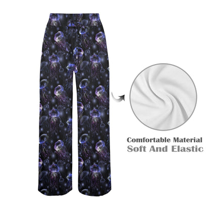 Jellyfish Themed Women's Wide Leg Lounge Pants