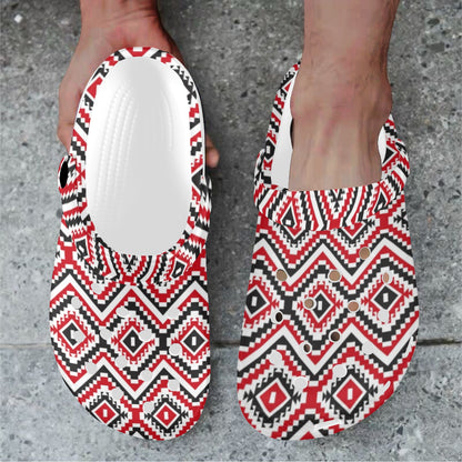 Native American Themed Tribal Print Unisex Clogs Shoes