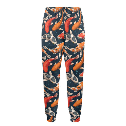 Koi Carp Cute Design Themed Print Men's Casual Track Pants