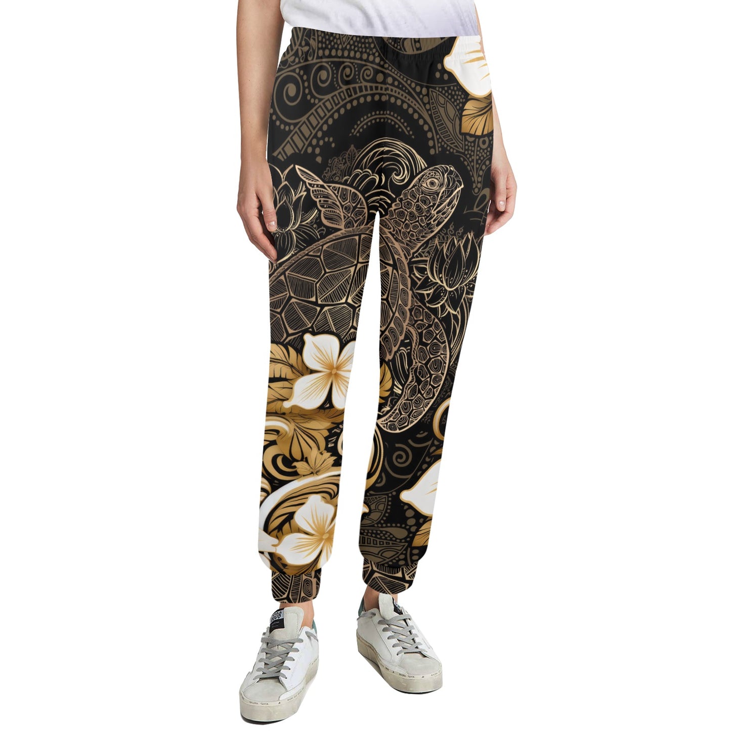 Polynesian Plumeria Sea Turtle Women's Casual Track Pants