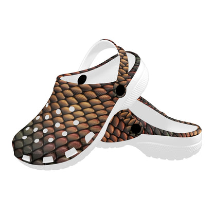 Snake Skin Colorful Print Unisex Clogs Shoes
