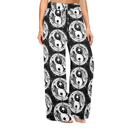 Yin Yang Koi Fish Women's Wide Leg Lounge Pants