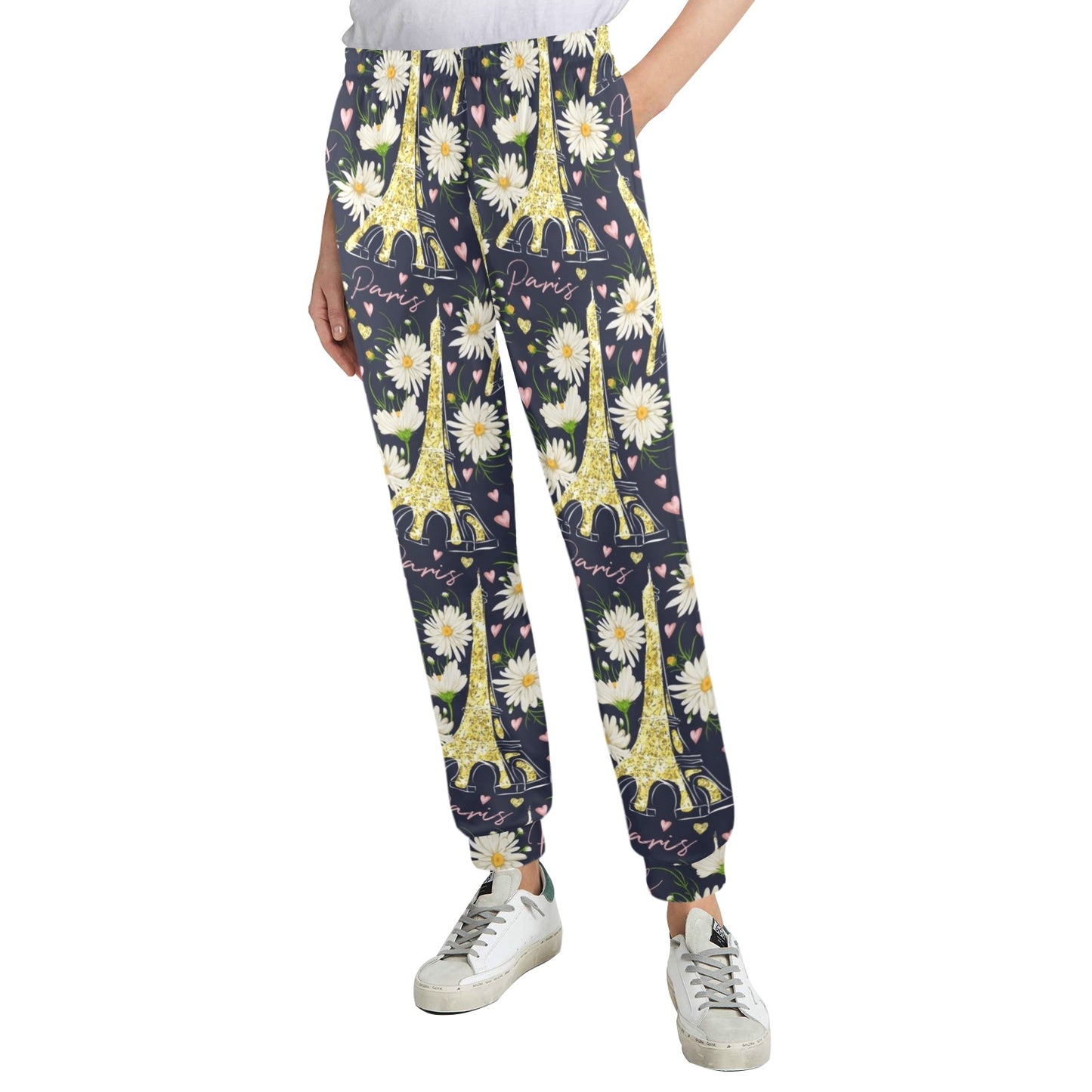 eiffel tower Design Print Pattern JJ0179 Women's Casual Track Pants