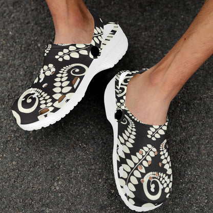 Fern Leave Print Pattern Unisex Clogs Shoes