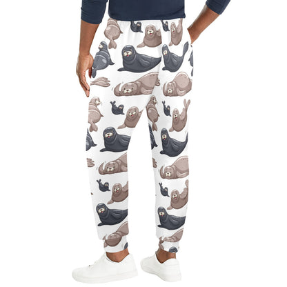 Sea Lion Pattern Print Design 02 Men's Casual Track Pants