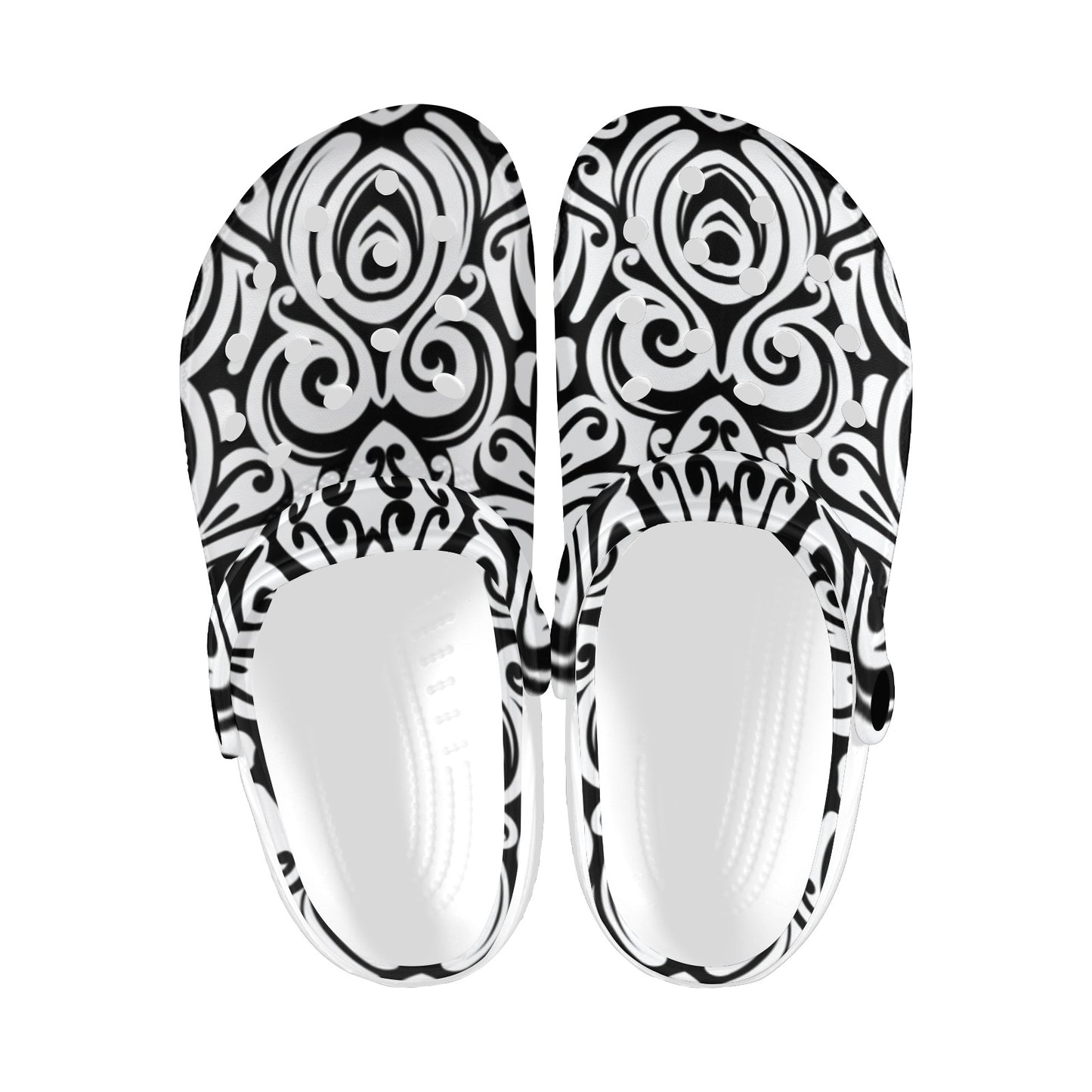 Polynesian Tattoo Pattern Unisex Clogs Shoes