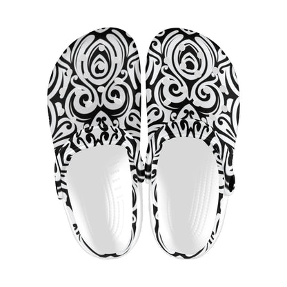 Polynesian Tattoo Pattern Unisex Clogs Shoes