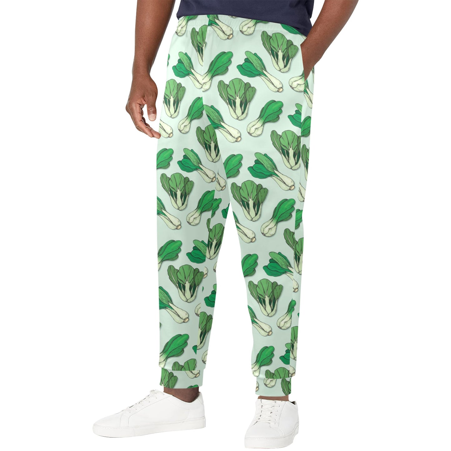 Bok Choy Pattern Print Design 01 Men's Casual Track Pants