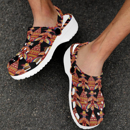 Totem Pole Print Unisex Clogs Shoes
