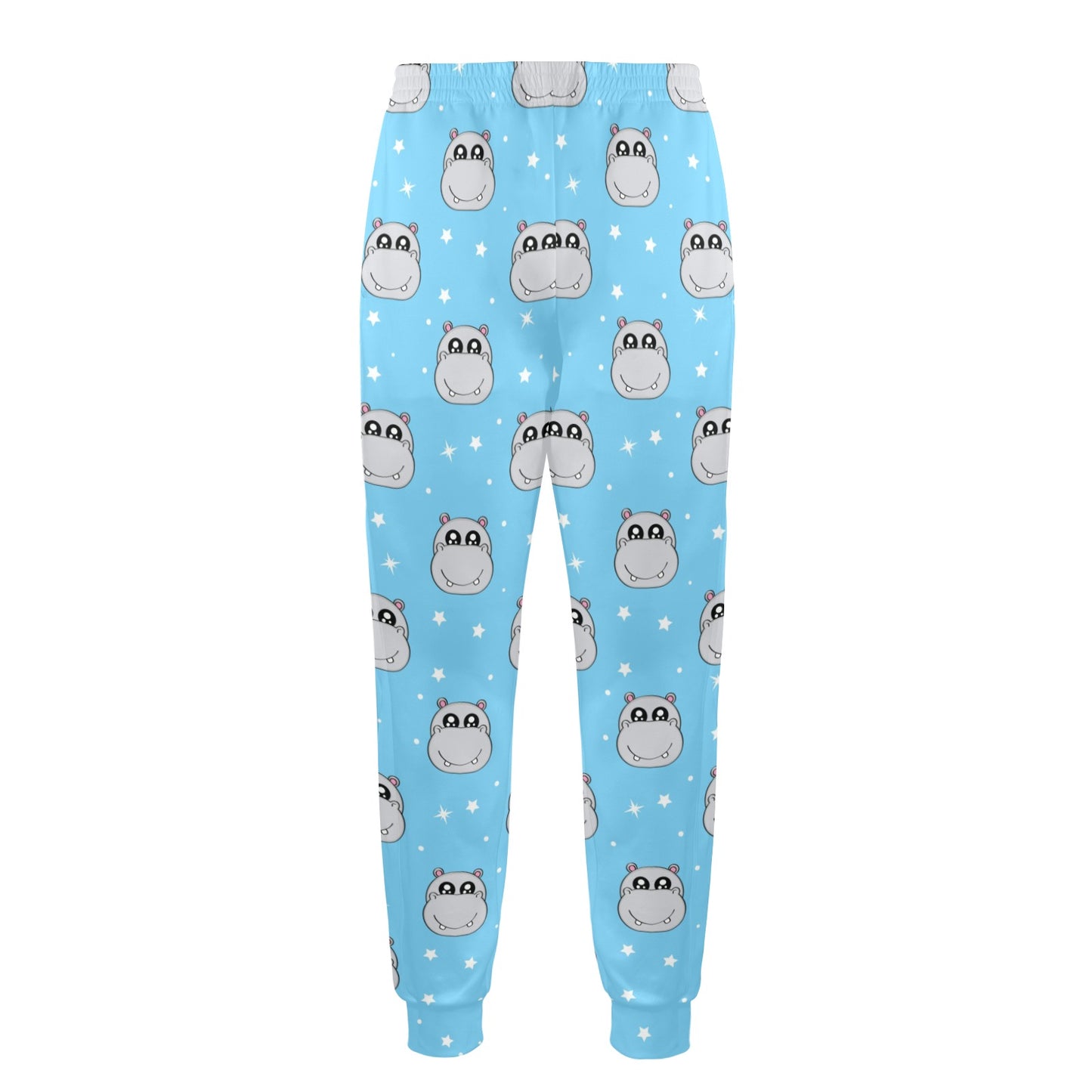 Hippo Design Print Pattern JJ0347 Men's Casual Track Pants