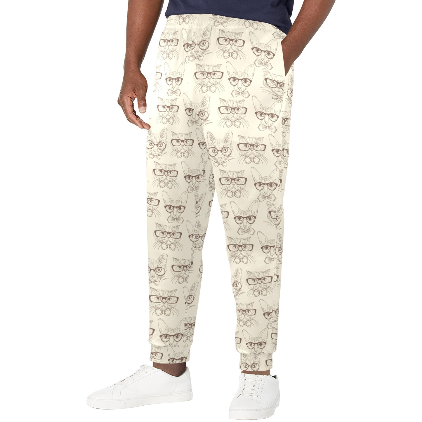 Cat Pattern Print Design 02 Men's Casual Track Pants