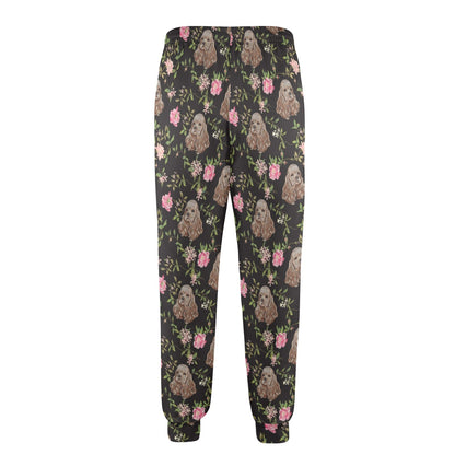 Cocker Pattern Print Design 03 Men's Casual Track Pants