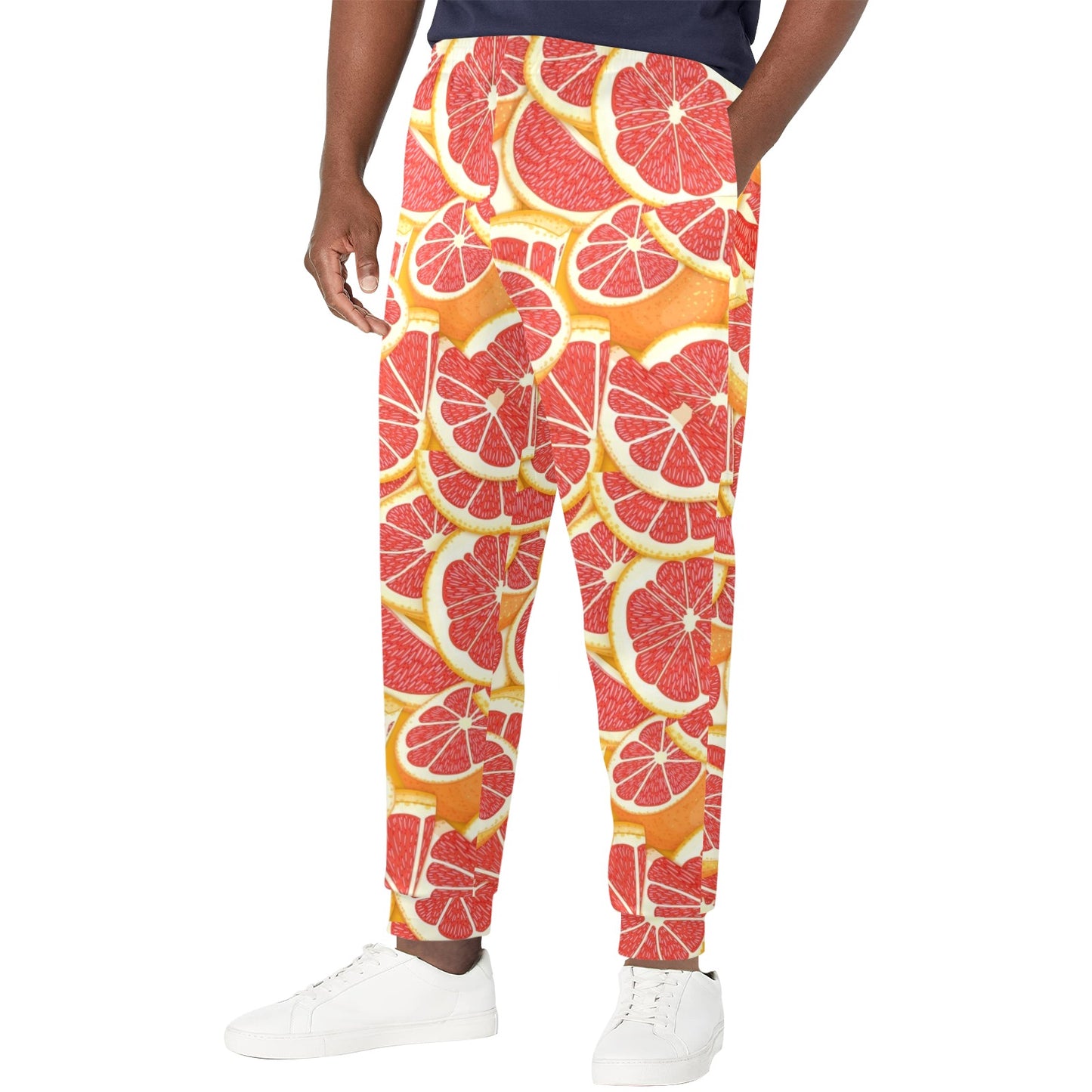 Grapefruit Pattern Print Design GF02 Men's Casual Track Pants