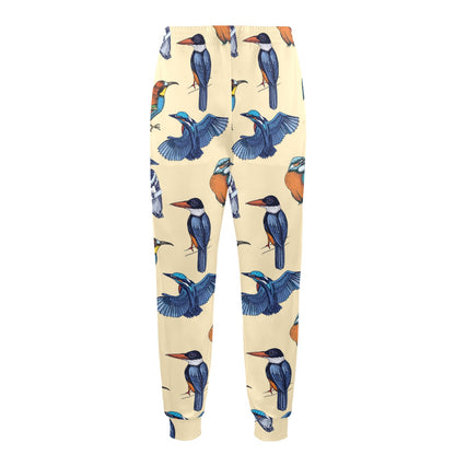 Kingfisher Bird Pattern Print Design 04 Men's Casual Track Pants