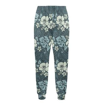 Flower Hawaiian Hibiscus Style Print Pattern Men's Casual Track Pants