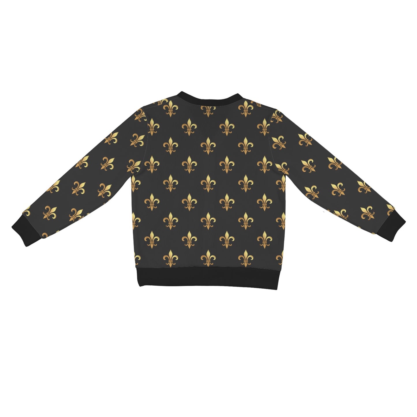 Fleur De Lis Gold Pattern Print Design 03 Women's Cardigan